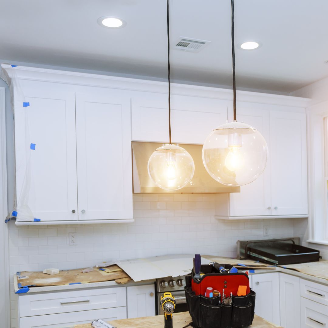 kitchen in the process of being remodeled