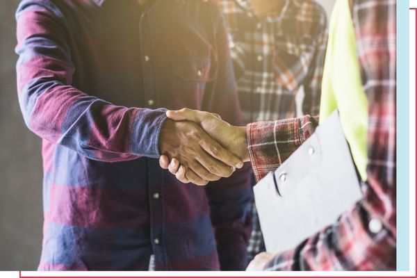 contractors shaking hands