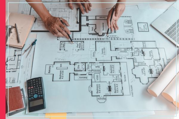 looking over house blueprints